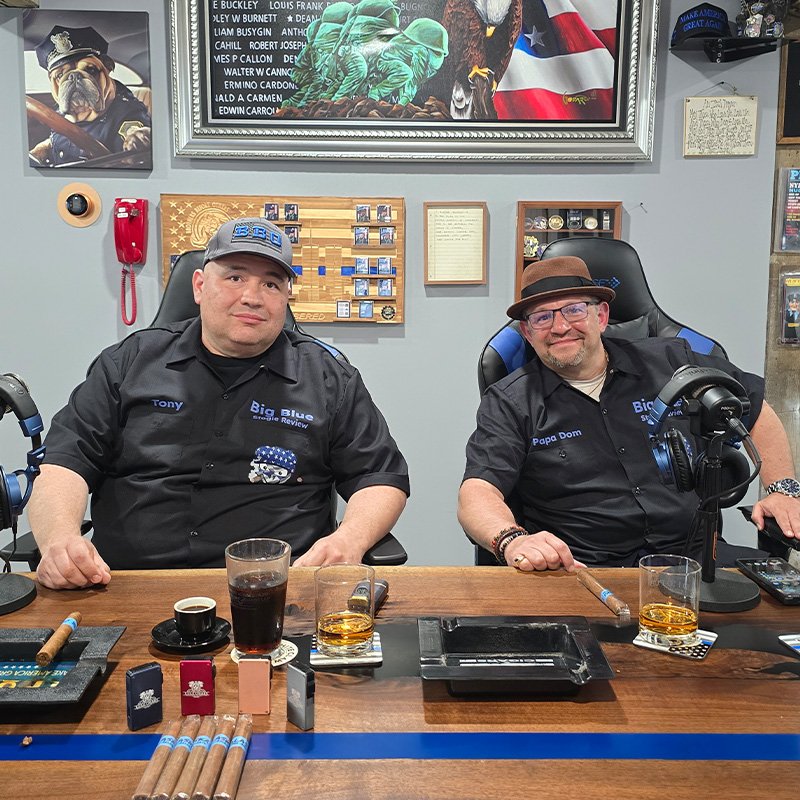 Tony and Dom in their chairs getting ready for a show.