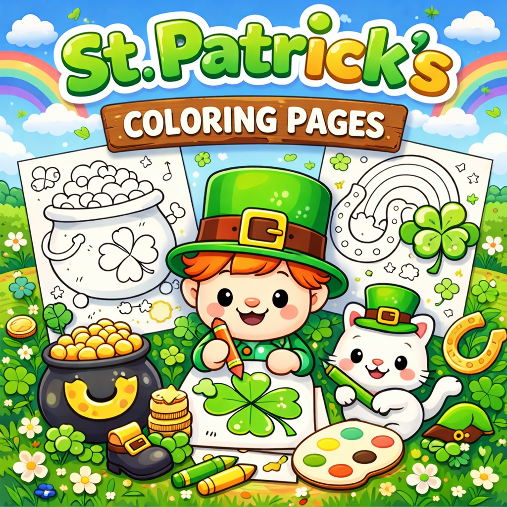 St Patrick's Day coloring pages.